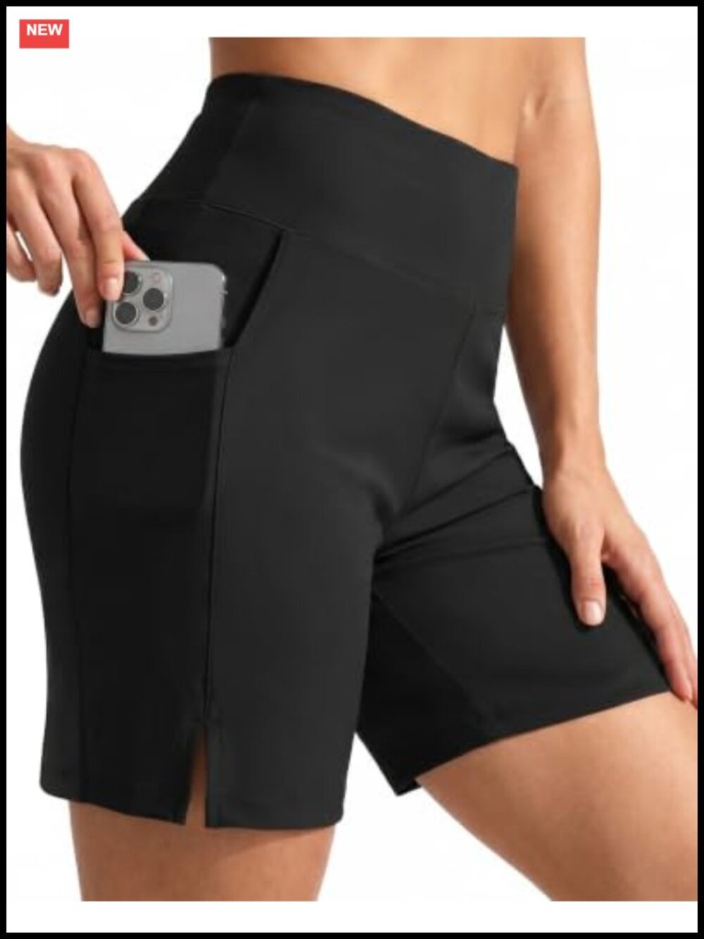 High Waist Quick Dry 5In Swim Shorts Stretch Lined Pockets
